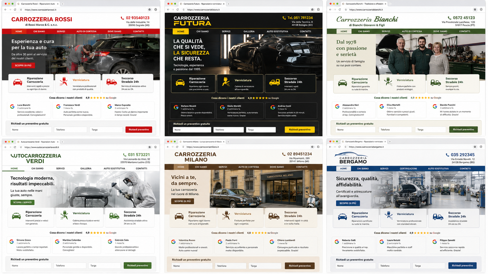 Esempi di siti web realizzati per piccole e medie imprese italiane